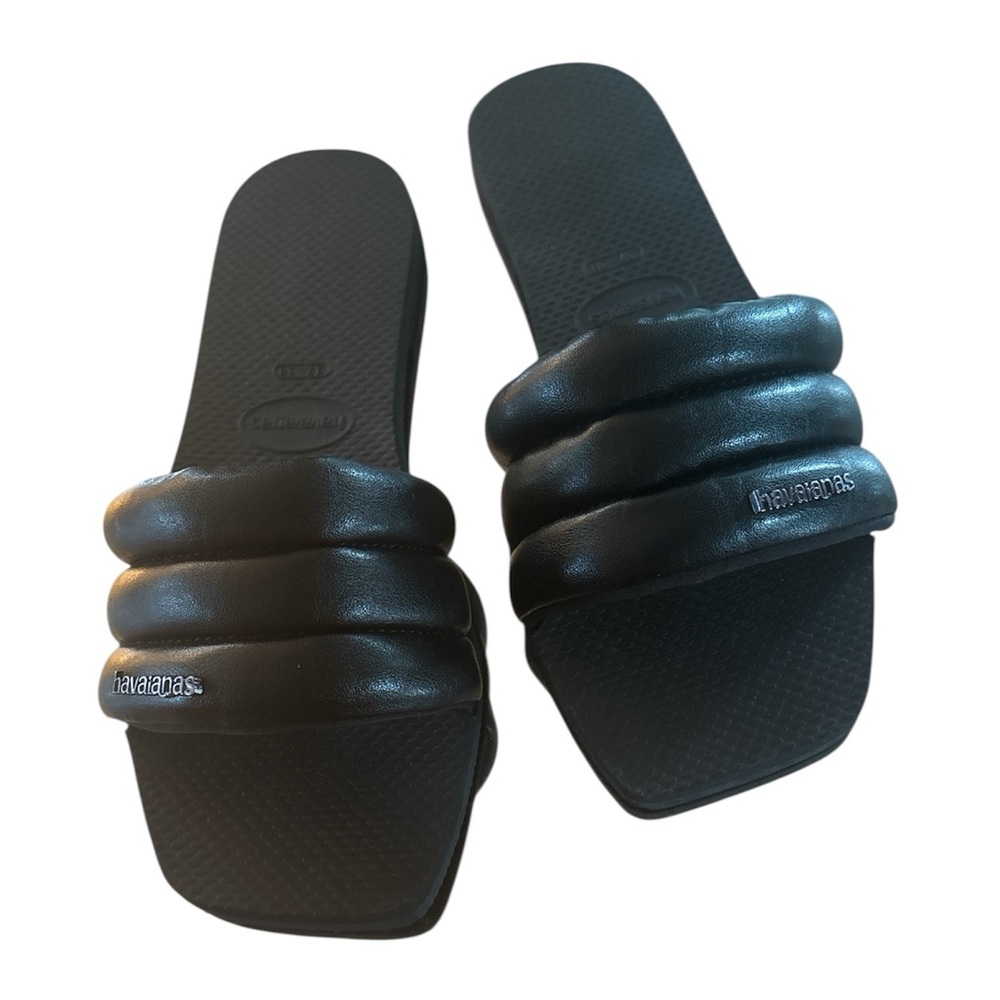 Havaianas Black Padded Slide Sandals
